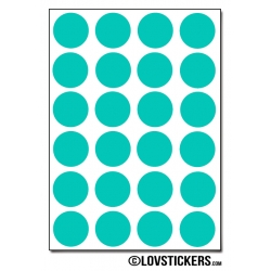 192 Stickers Ronds 1,5cm - Décoration Gommette Loisirs - Vinyle Repositionnable