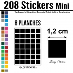 352 Flèches 1 cm - Stickers mini gommettes Couleur Noir