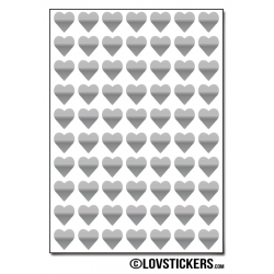 560 Stickers Coeur 0,8cm - Décoration Gommette Loisirs - Vinyle Repositionnable