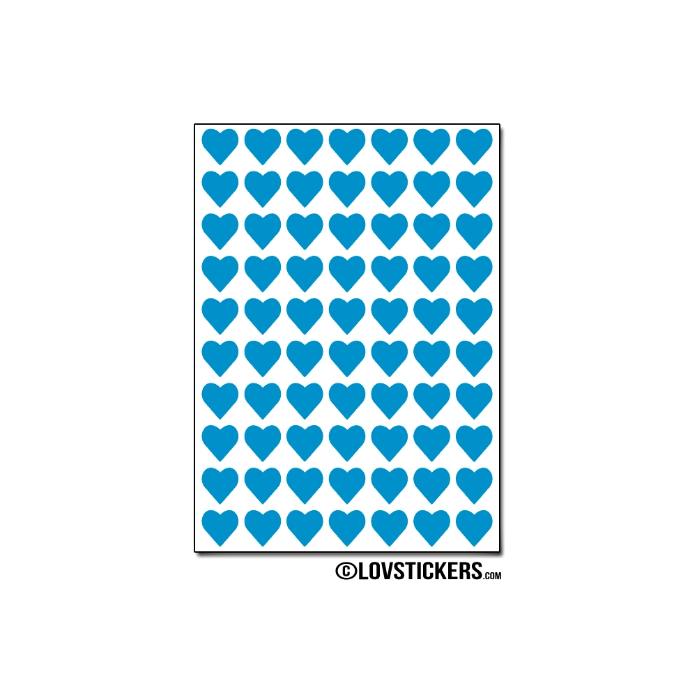 560 Stickers Coeur 0,8cm - Décoration Gommette Loisirs - Vinyle Repositionnable