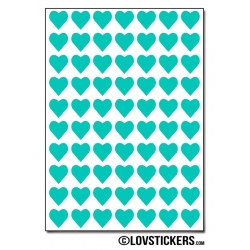 560 Stickers Coeur 0,8cm - Décoration Gommette Loisirs - Vinyle Repositionnable