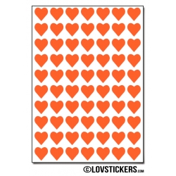 560 Stickers Coeur 0,8cm - Décoration Gommette Loisirs - Vinyle Repositionnable