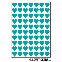 560 Stickers Coeur 0,8cm - Décoration Gommette Loisirs - Vinyle Repositionnable