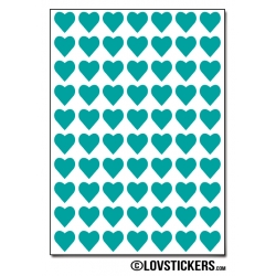 560 Stickers Coeur 0,8cm - Décoration Gommette Loisirs - Vinyle Repositionnable