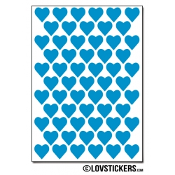 488 Stickers Coeur 1cm - Décoration Gommette Loisirs - Vinyle Repositionnable