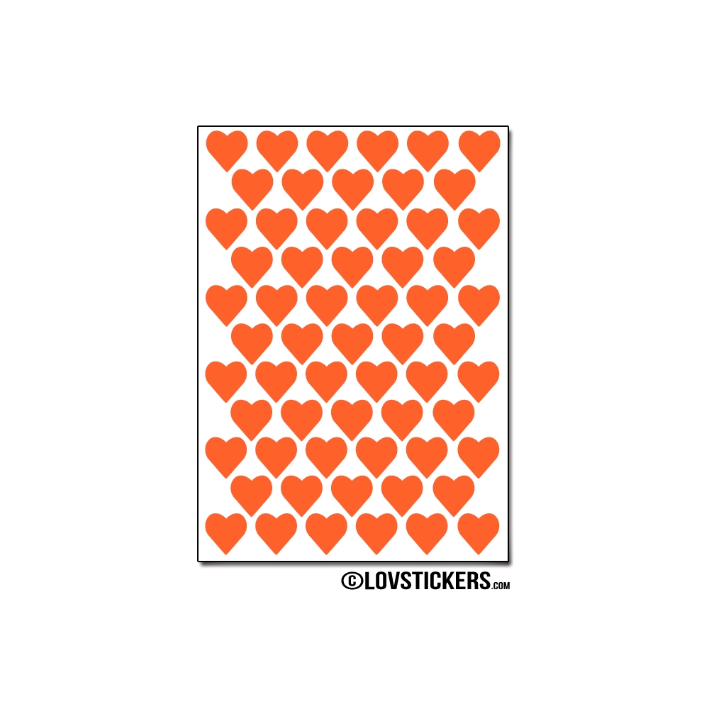 488 Stickers Coeur 1cm - Décoration Gommette Loisirs - Vinyle Repositionnable