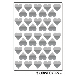 328 Stickers Coeur 1,2cm - Décoration Gommette Loisirs - Vinyle Repositionnable