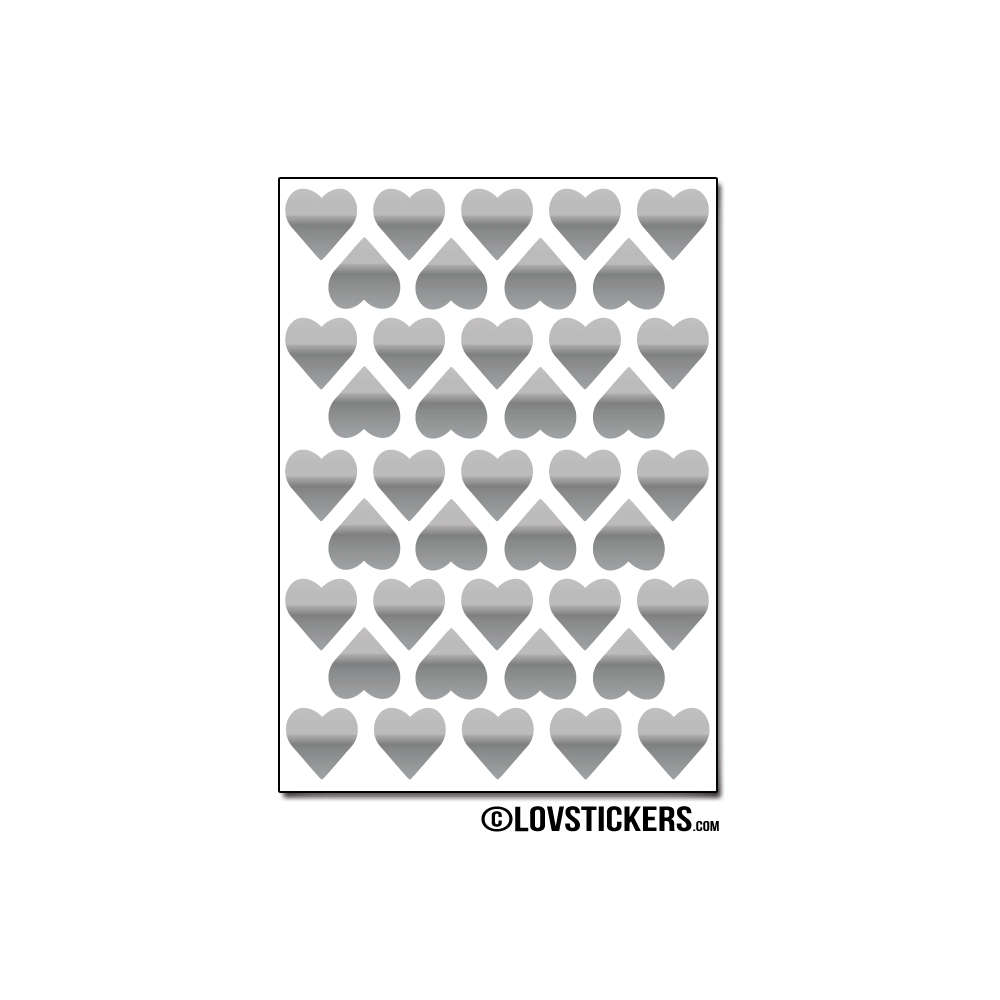 328 Stickers Coeur 1,2cm - Décoration Gommette Loisirs - Vinyle Repositionnable