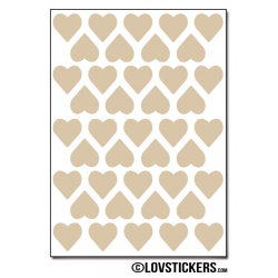 328 Stickers Coeur 1,2cm - Décoration Gommette Loisirs - Vinyle Repositionnable