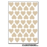 328 Stickers Coeur 1,2cm - Décoration Gommette Loisirs - Vinyle Repositionnable