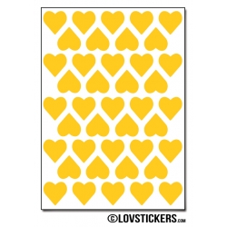 328 Stickers Coeur 1,2cm - Décoration Gommette Loisirs - Vinyle Repositionnable