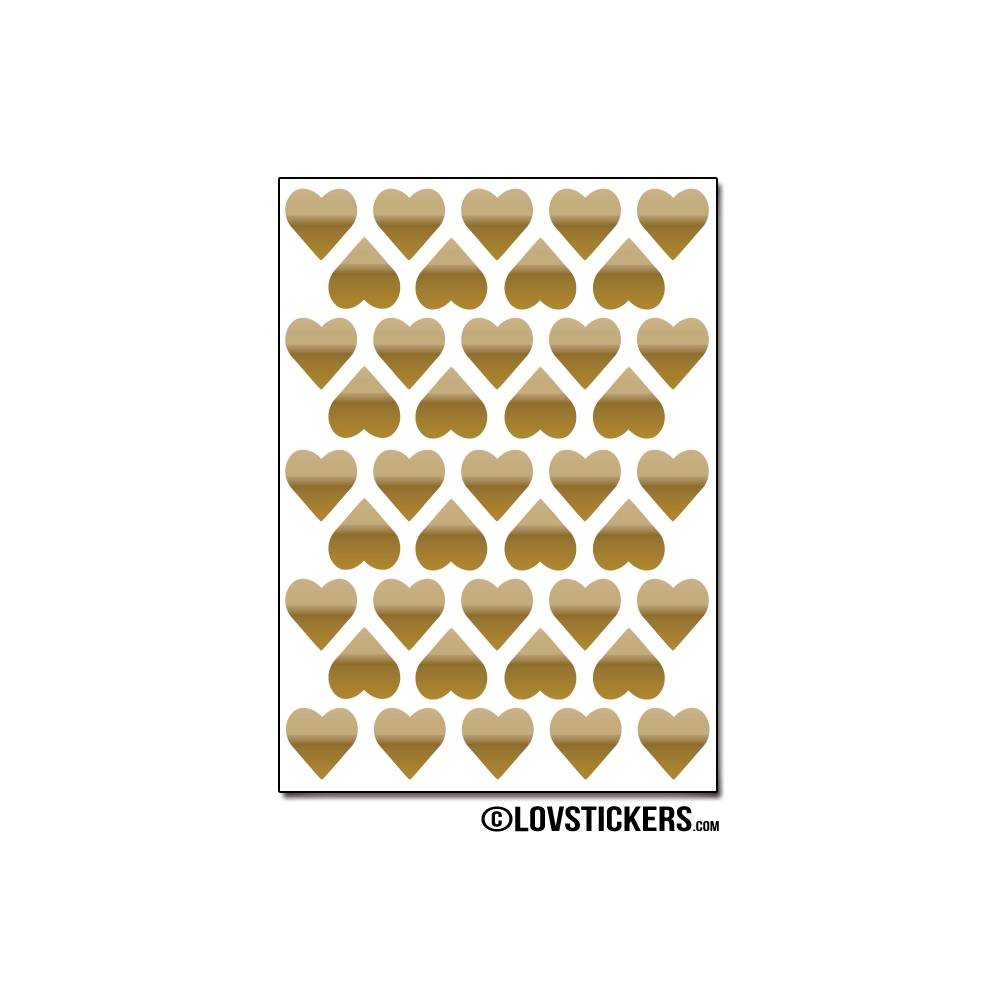 328 Stickers Coeur 1,2cm - Décoration Gommette Loisirs - Vinyle Repositionnable