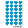 224 Stickers Coeur 1,5cm - Décoration Gommette Loisirs - Vinyle Repositionnable