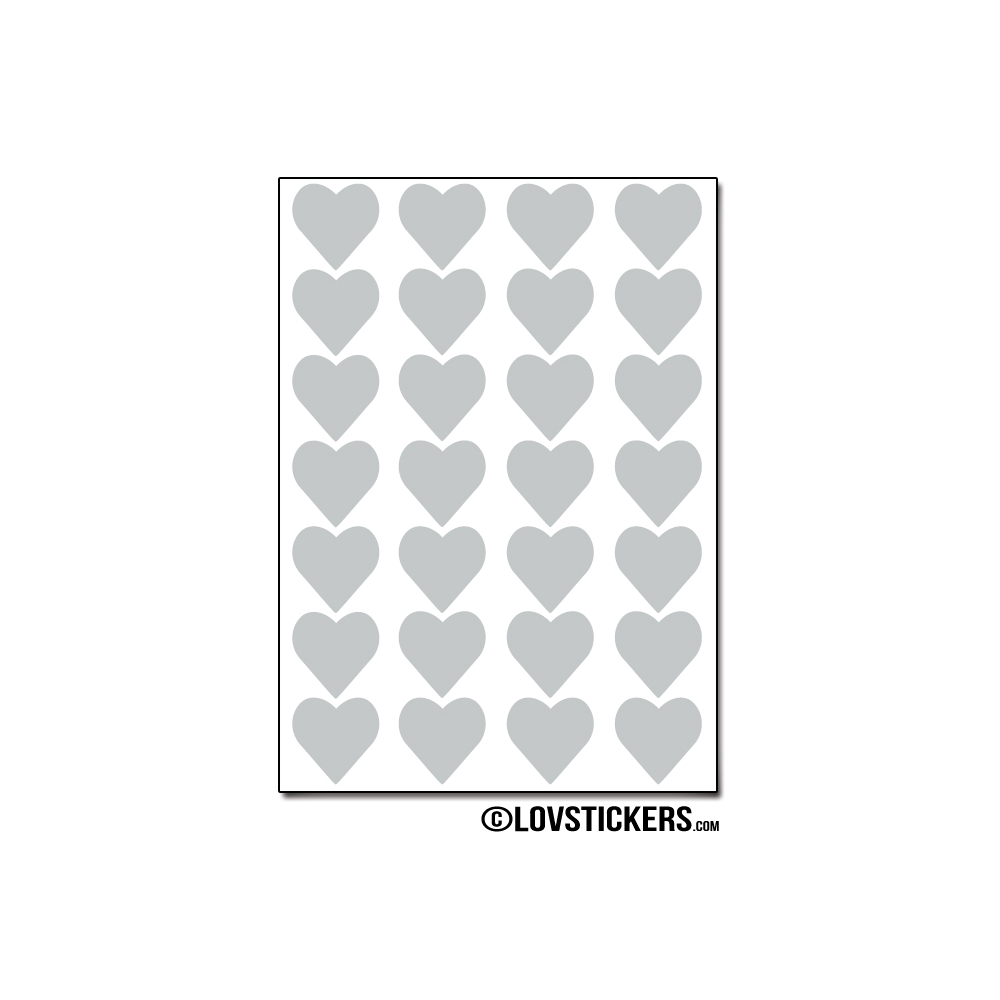 224 Stickers Coeur 1,5cm - Décoration Gommette Loisirs - Vinyle Repositionnable