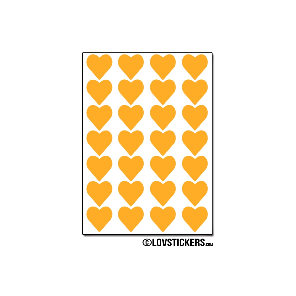 224 Stickers Coeur 1,5cm - Décoration Gommette Loisirs - Vinyle Repositionnable