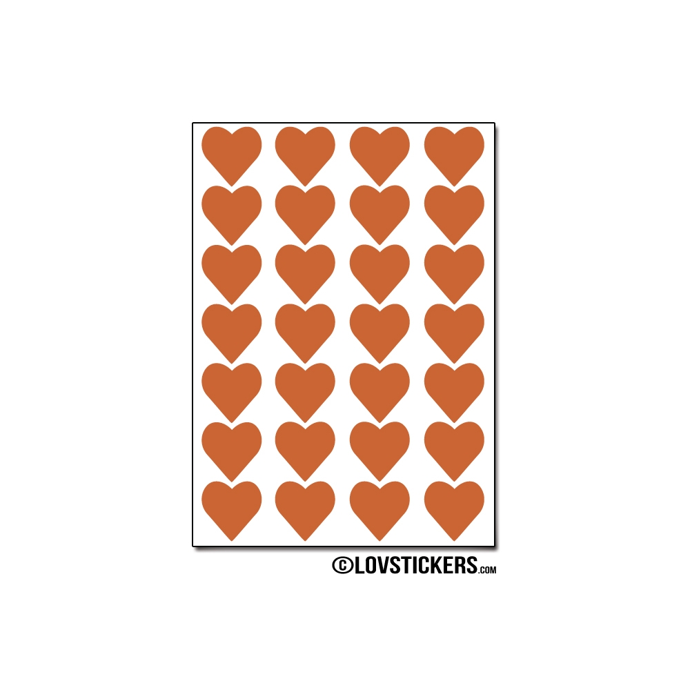 224 Stickers Coeur 1,5cm - Décoration Gommette Loisirs - Vinyle Repositionnable