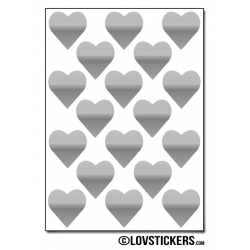 144 Stickers Coeur 1,8cm - Décoration Gommette Loisirs - Vinyle Repositionnable