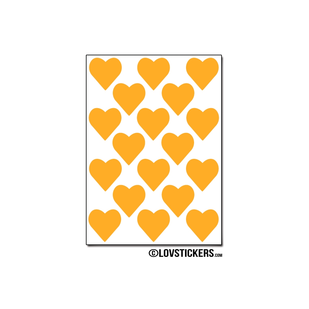 144 Stickers Coeur 1,8cm - Décoration Gommette Loisirs - Vinyle Repositionnable