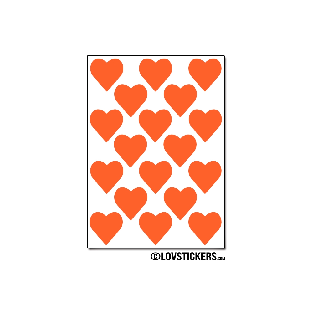 144 Stickers Coeur 1,8cm - Décoration Gommette Loisirs - Vinyle Repositionnable