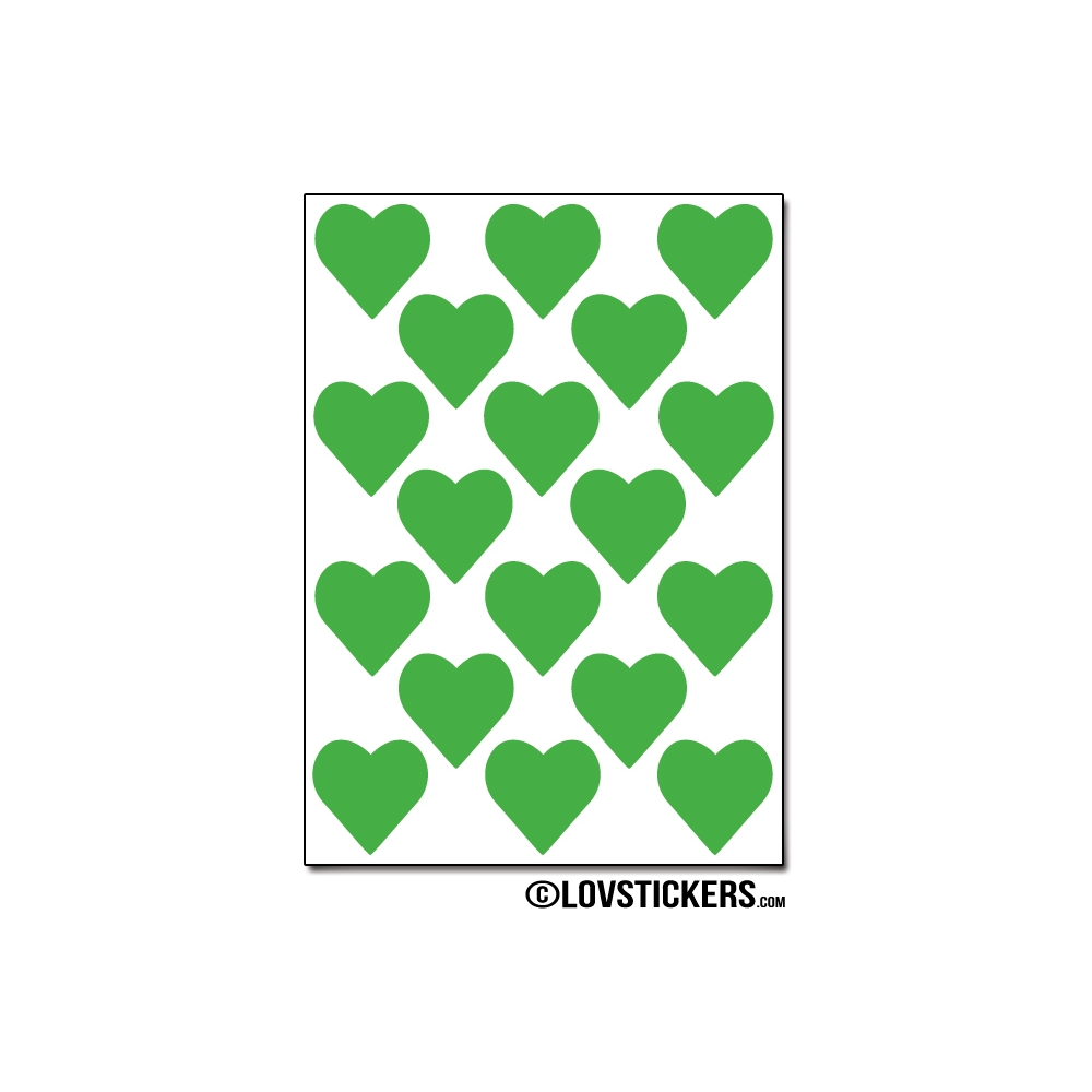 144 Stickers Coeur 1,8cm - Décoration Gommette Loisirs - Vinyle Repositionnable