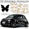 22 Stickers Papillons Mixte - No1 - Deco auto voiture papillons