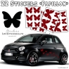 22 Stickers Papillons Mixte - No1 - Deco auto voiture papillons