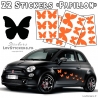 22 Stickers Papillons Mixte - No1 - Deco auto voiture papillons