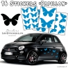 16 Stickers Papillons Mixte - Deco auto voiture papillons