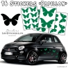 16 Stickers Papillons Mixte - Deco auto voiture papillons