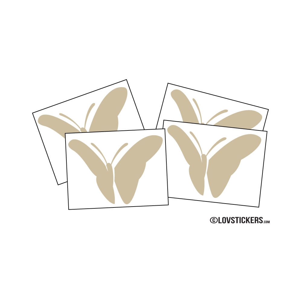 4 Stickers Papillons Mixte - Deco auto voiture papillons 4 Stickers Papillons Mixte - Deco auto voiture papillons