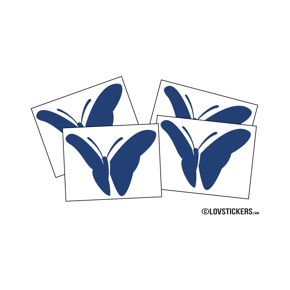 4 Stickers Papillons Mixte - Deco auto voiture papillons 4 Stickers Papillons Mixte - Deco auto voiture papillons