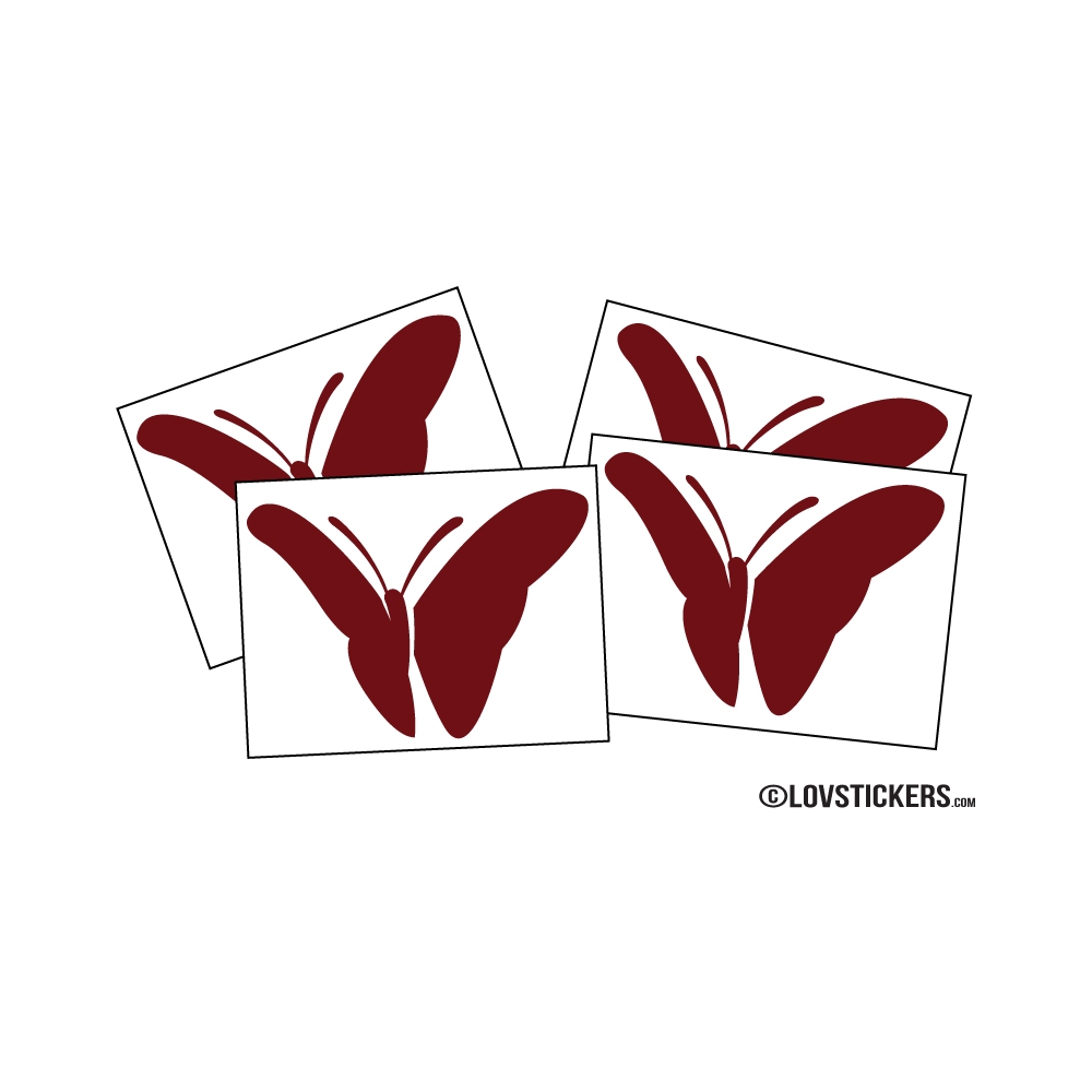 4 Stickers Papillons Mixte - Deco auto voiture papillons 4 Stickers Papillons Mixte - Deco auto voiture papillons