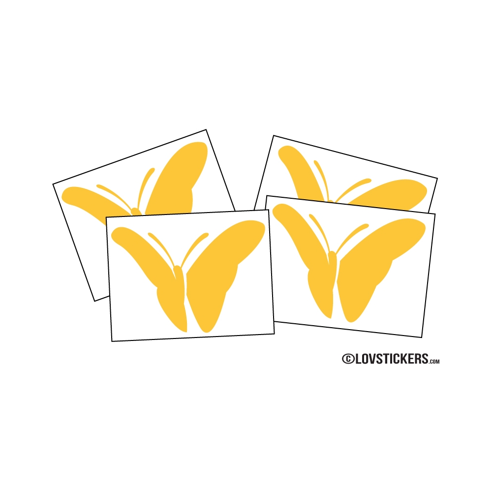 4 Stickers Papillons Mixte - Deco auto voiture papillons 4 Stickers Papillons Mixte - Deco auto voiture papillons