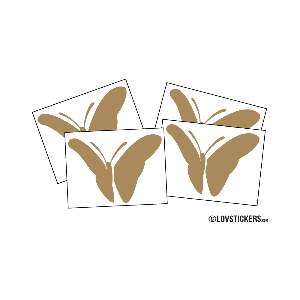 4 Stickers Papillons Mixte - Deco auto voiture papillons 4 Stickers Papillons Mixte - Deco auto voiture papillons