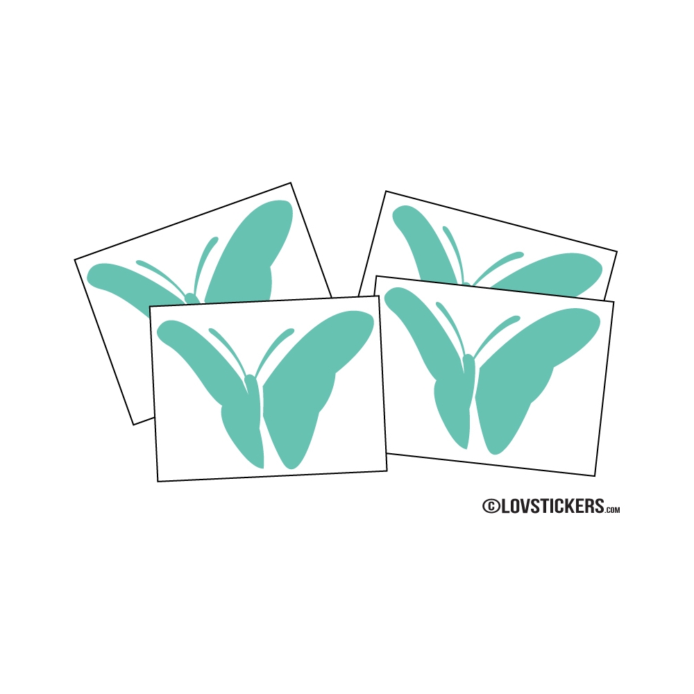 4 Stickers Papillons Mixte - Deco auto voiture papillons 4 Stickers Papillons Mixte - Deco auto voiture papillons