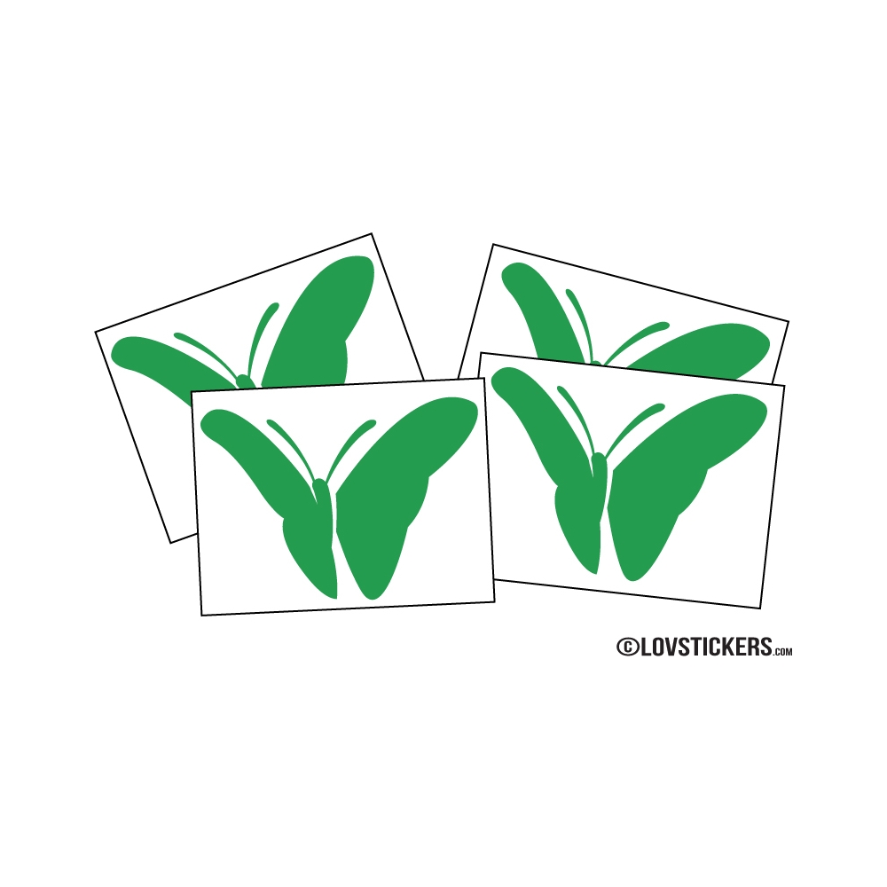 4 Stickers Papillons Mixte - Deco auto voiture papillons 4 Stickers Papillons Mixte - Deco auto voiture papillons