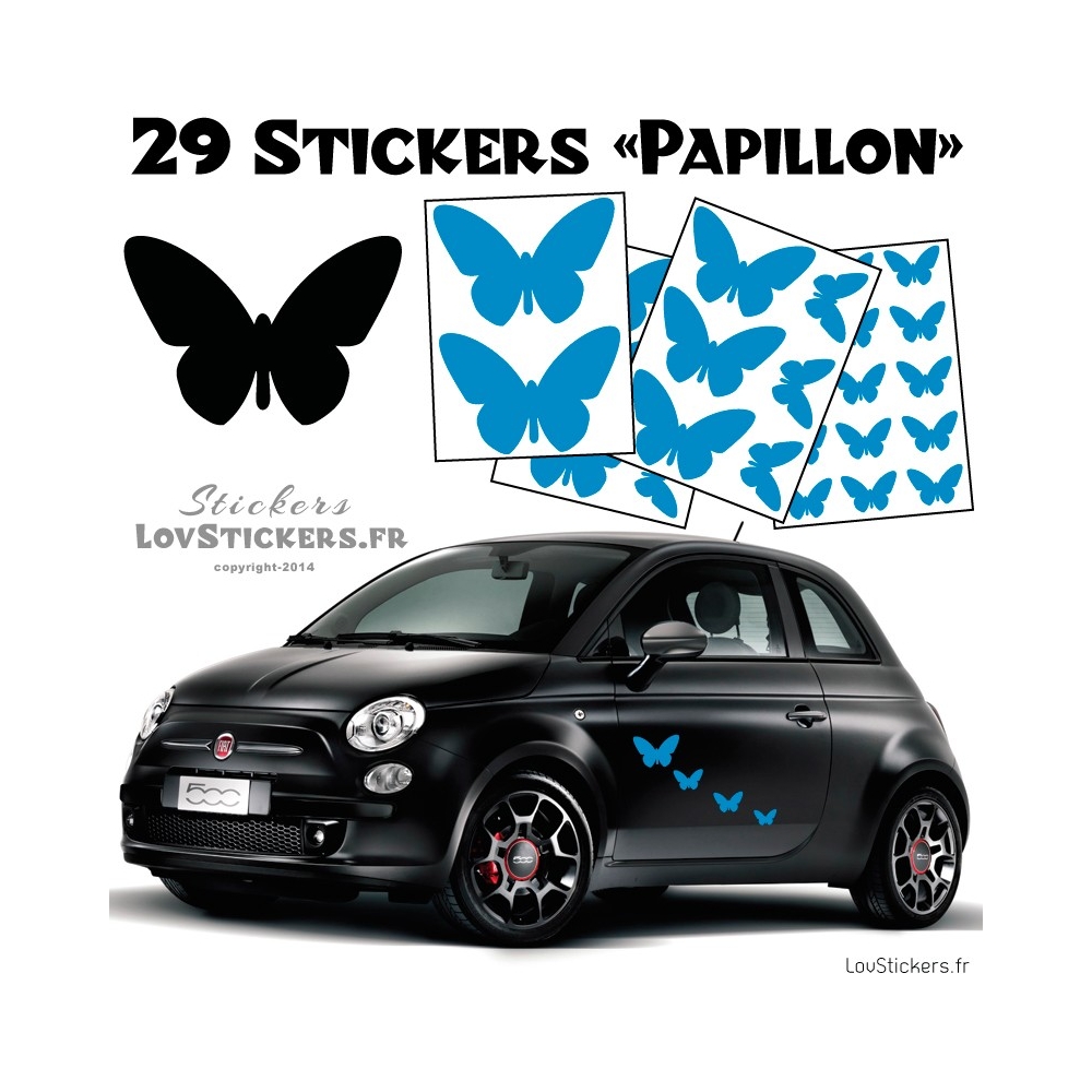 29 Stickers Papillons Mixte - Deco auto voiture papillons