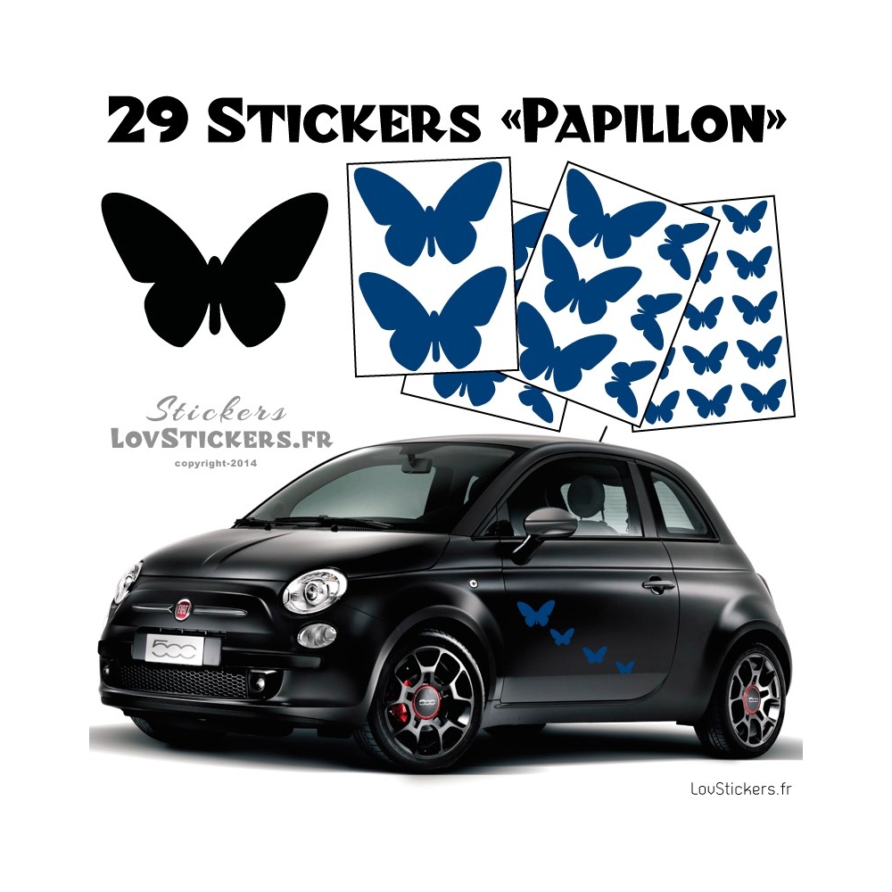 29 Stickers Papillons Mixte - Deco auto voiture papillons