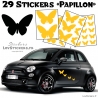29 Stickers Papillons Mixte - Deco auto voiture papillons