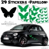 29 Stickers Papillons Mixte - Deco auto voiture papillons