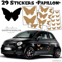 29 Stickers Papillons Mixte - Deco auto voiture papillons