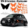 29 Stickers Papillons Mixte - Deco auto voiture papillons