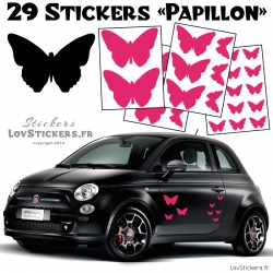 29 Stickers Papillons Mixte - Deco auto voiture papillons