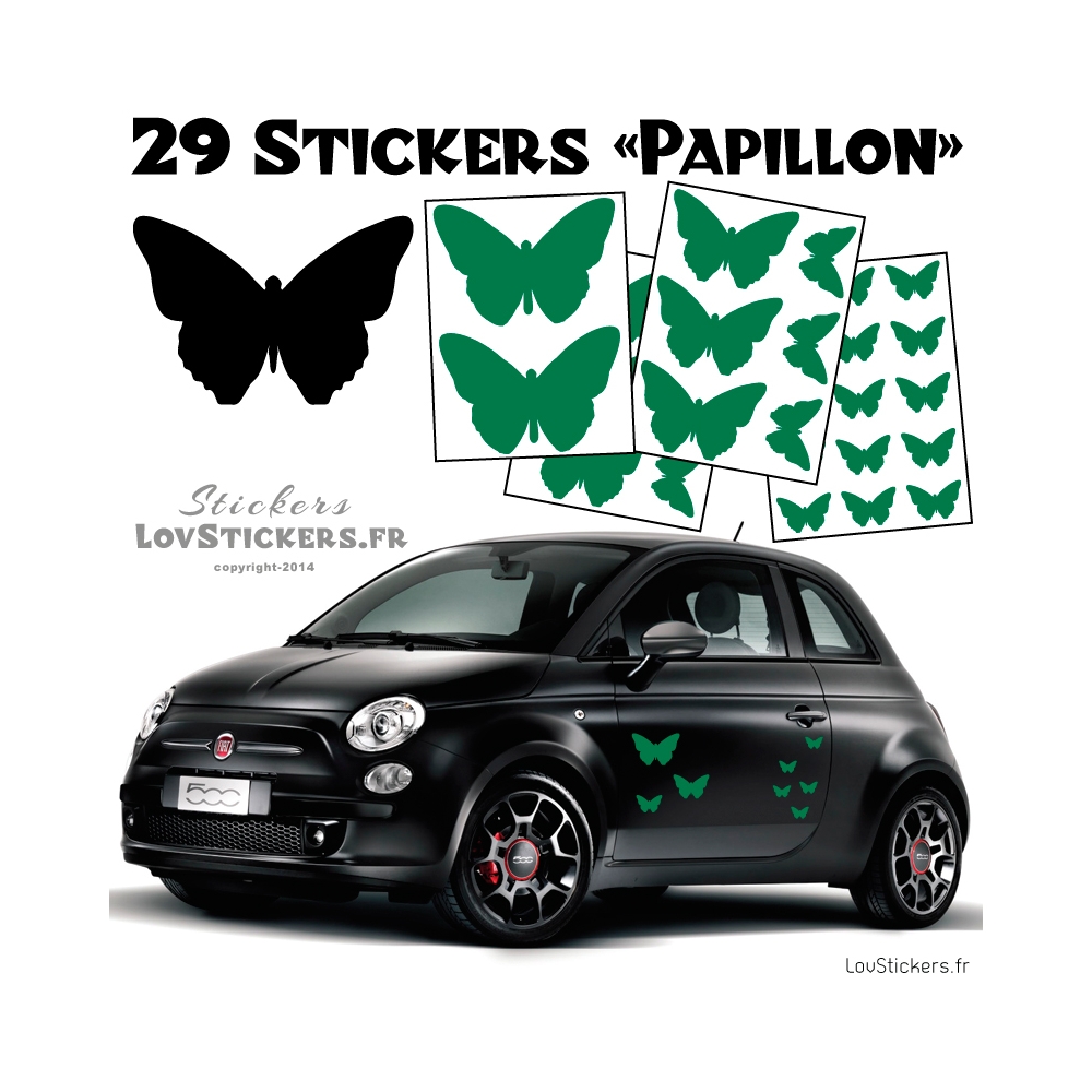 29 Stickers Papillons Mixte - Deco auto voiture papillons