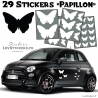 29 Stickers Papillons Mixte - Deco auto voiture papillons