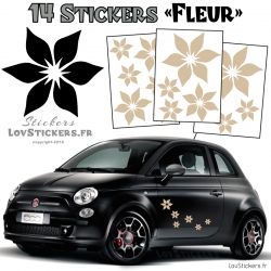 14 Stickers Fleurs  - Deco auto voiture