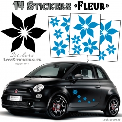 14 Stickers Fleurs  - Deco auto voiture