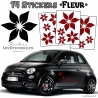 14 Stickers Fleurs  - Deco auto voiture