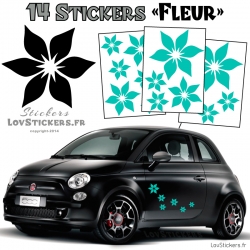 14 Stickers Fleurs  - Deco auto voiture