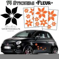 14 Stickers Fleurs  - Deco auto voiture